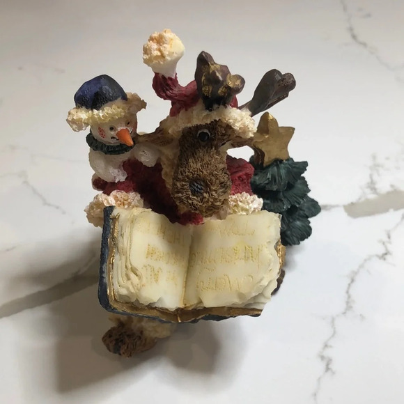 🎄  Encore Christmas Moose w/Book 97254 "Night Before Christmas" Tree 3.5" EUC - Picture 1 of 5